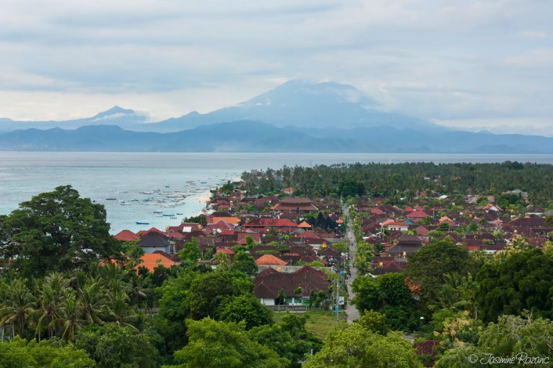 Vue sur les volcans de Bali